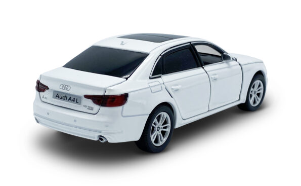 Audi A4L (B9) 2016 White cu led-uri, sunete, suspensii si vireaza rotile